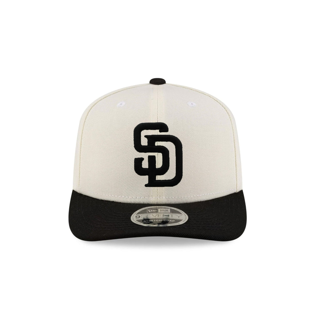 San Diego Padres Established 1969 Side Patch Chrome Black 9SEVENTY Stretch-Snap Hat - New Era - 239901419