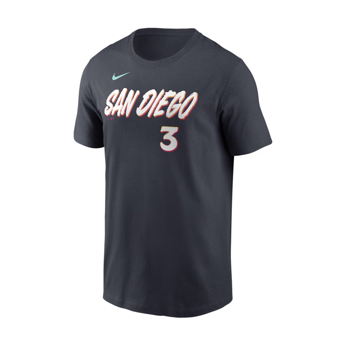 San Diego Padres Jackson Merrill City Connect Obsidian Name & Number T-Shirt - Nike - 232002419534