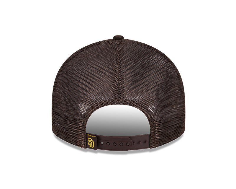 San Diego Padres Logo Brown 9FIFTY Snapback Trucker Hat - New Era - 23010141902
