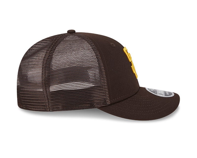 San Diego Padres Logo Brown 9FIFTY Snapback Trucker Hat - New Era - 23010141902