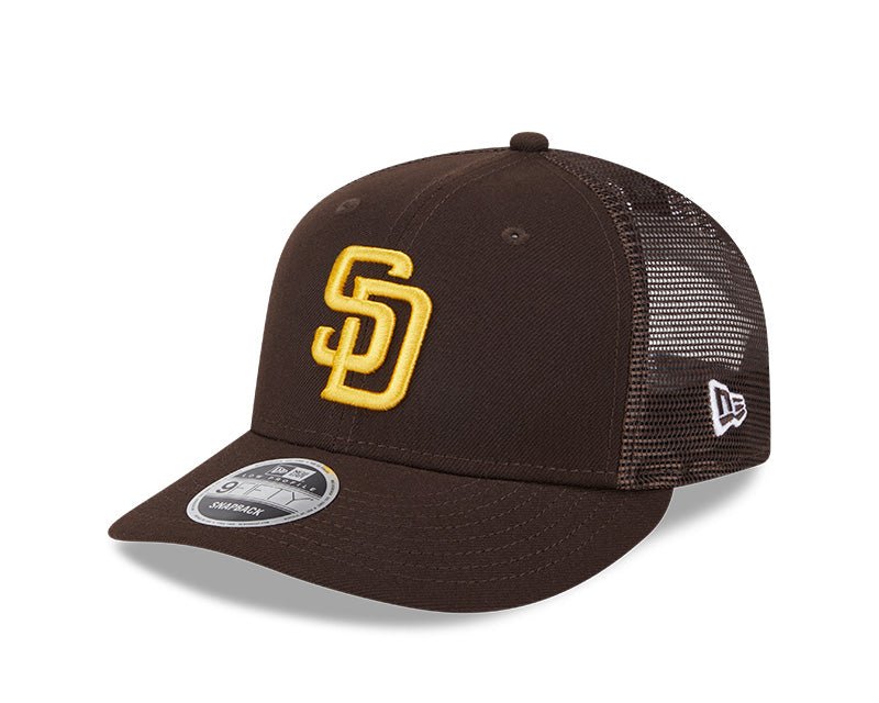 San Diego Padres Logo Brown 9FIFTY Snapback Trucker Hat - New Era - 23010141902
