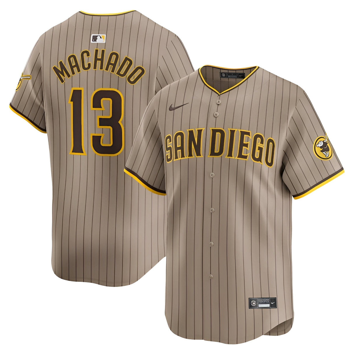 San Diego Padres Manny Machado 13 Limited Jersey - Alternate Tan - Nike -