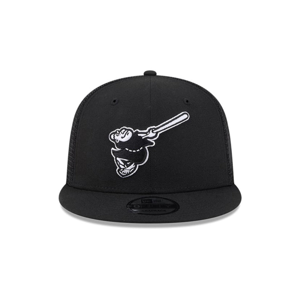 San Diego Padres Swinging Friar Evergreen Black 9FIFTY Snapback Trucker Hat - New Era - 23012741903