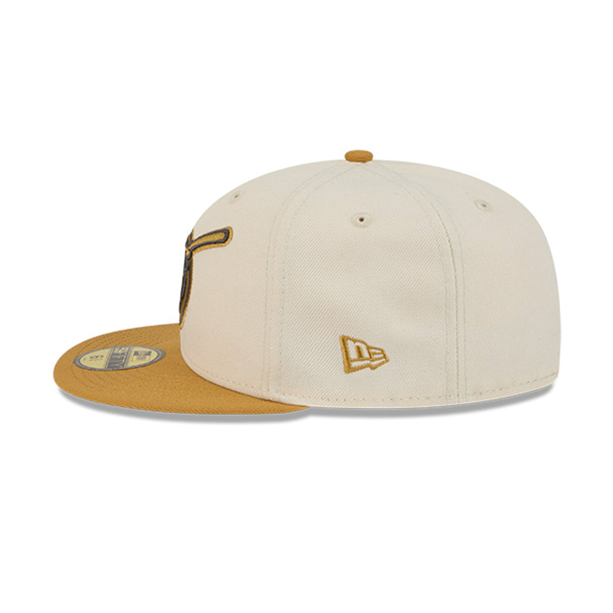 San Diego Padres Swinging Friar Two - Tone Cream & Gold 59FIFTY Fitted Hat - New Era - 23011041902