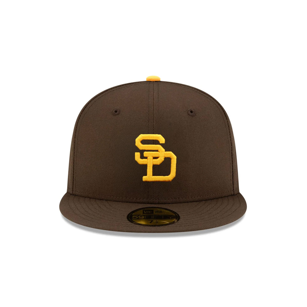 San Diego Padres Team Logo Walnut Brown 59FIFTY Fitted Hat - New Era - 23863341912