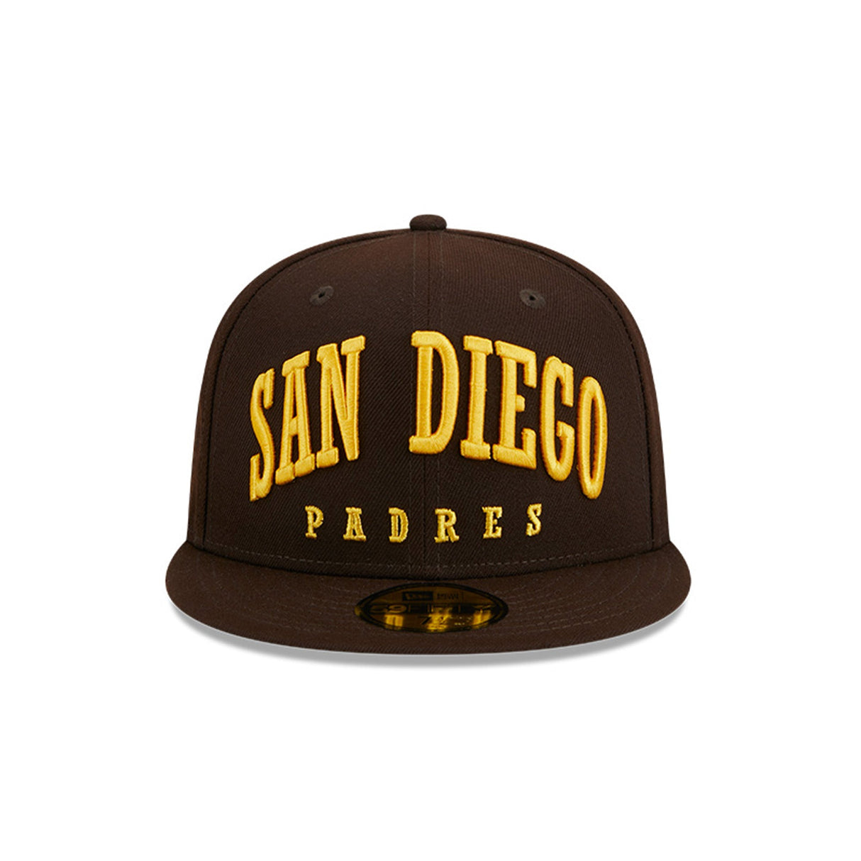 San Diego Padres Text Logo Brown 59FIFTY Fitted Hat - New Era - 23334641901