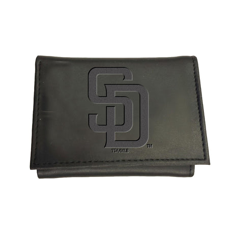 San Diego Padres Tri - Fold Wallet Black - EG Collective - 801946416395