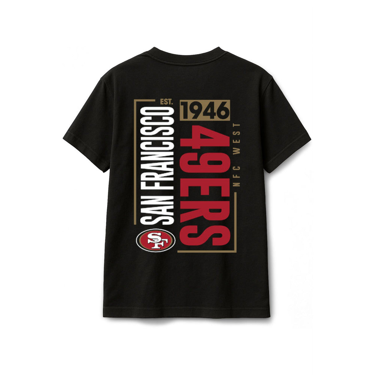 San Francisco 49ers Black New Era 2 - Hit Boxy T-Shirt - New Era -