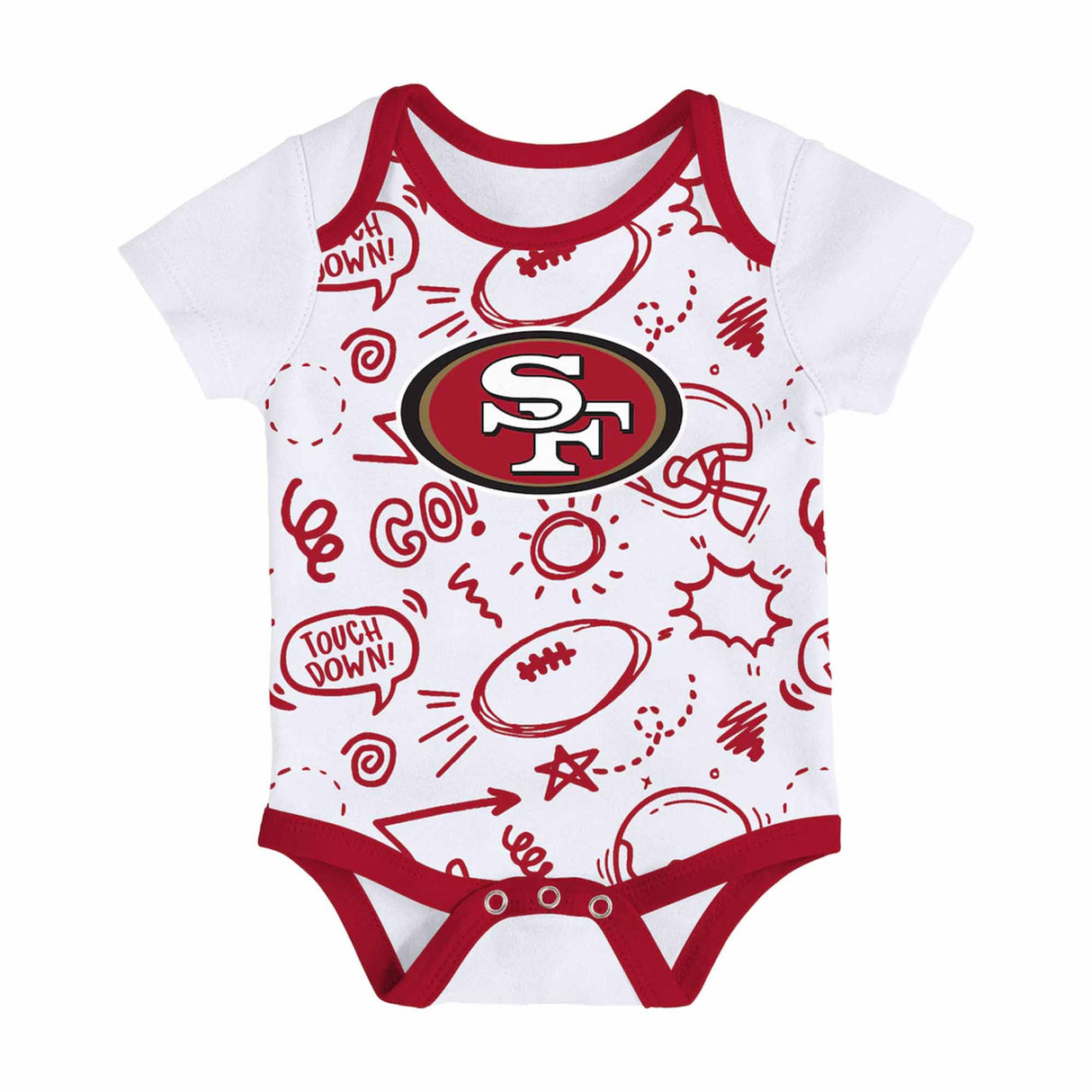 San Francisco 49ers Infant All Day Play 3 - Piece Bodysuit Set - NFL - 24330110101