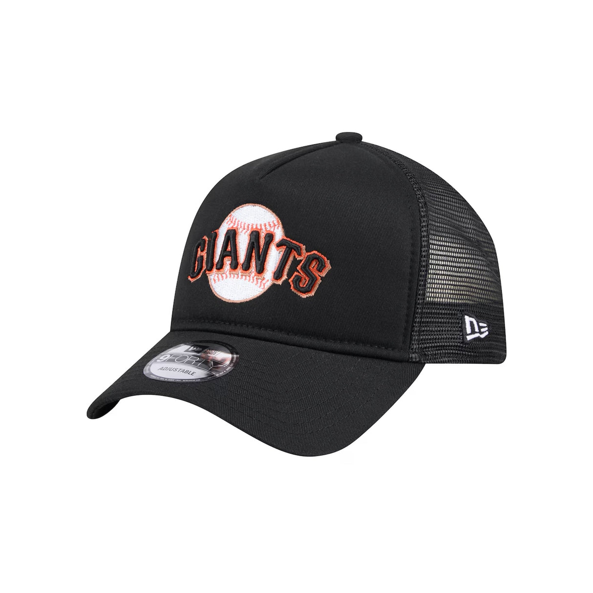 San Francisco Giants Black 9FORTY A-Frame Snapback Trucker Hat - New Era - 23013241303