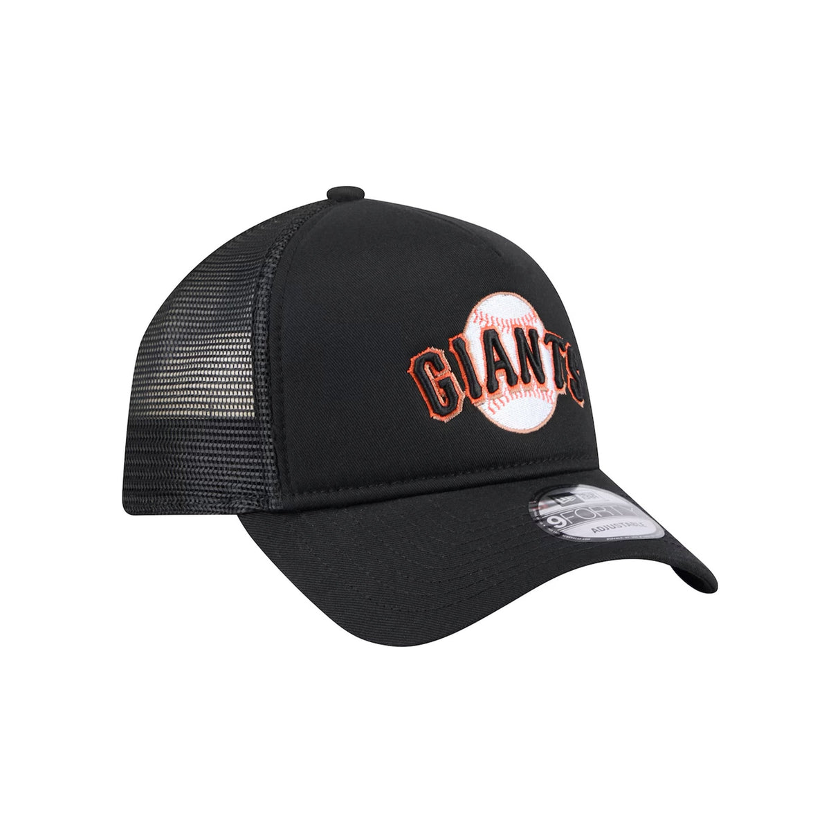 San Francisco Giants Black 9FORTY A-Frame Snapback Trucker Hat - New Era - 23013241303