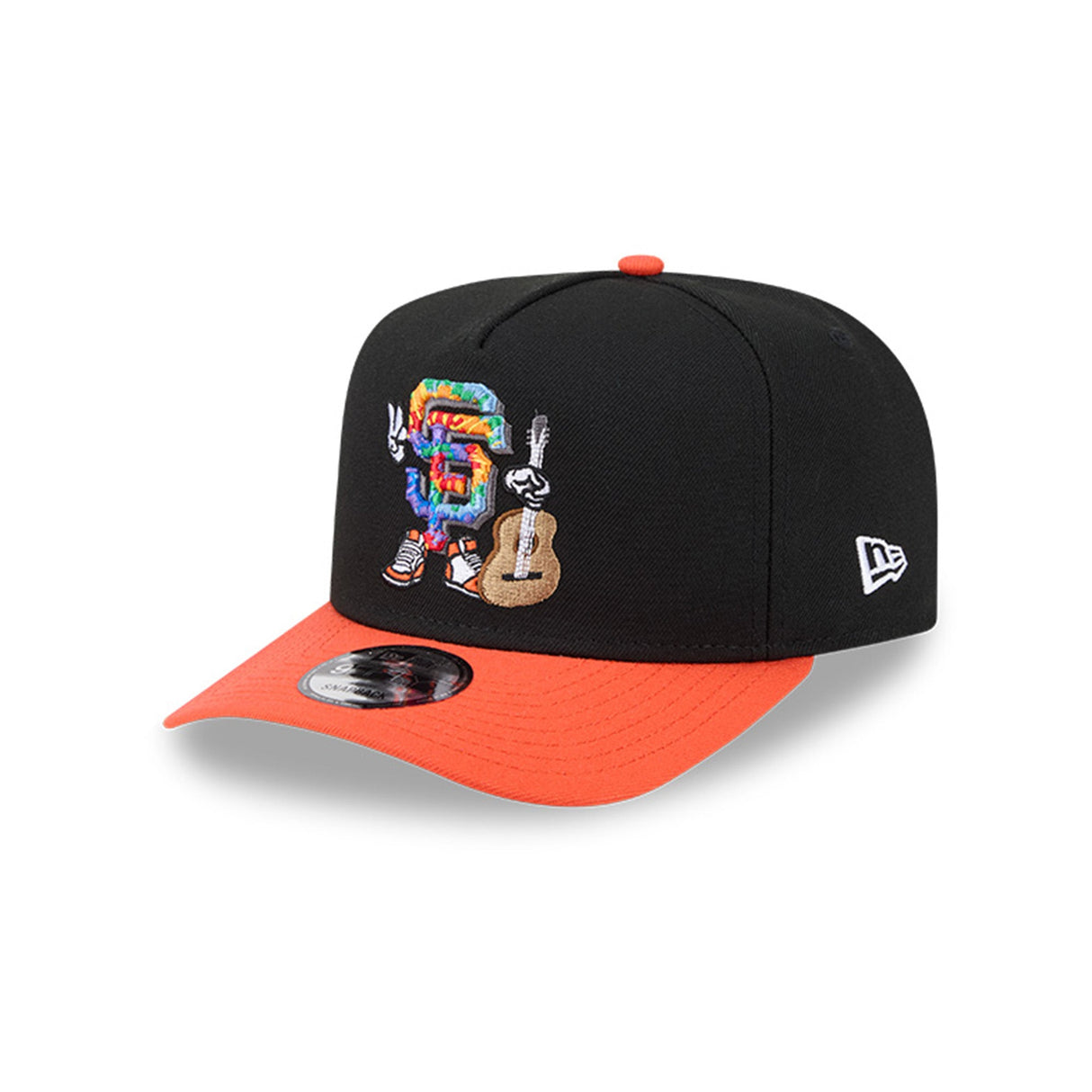 San Francisco Giants Cartoon Mascot Black & Orange 9FIFTY A - Frame Snapback Hat - New Era - 230118413