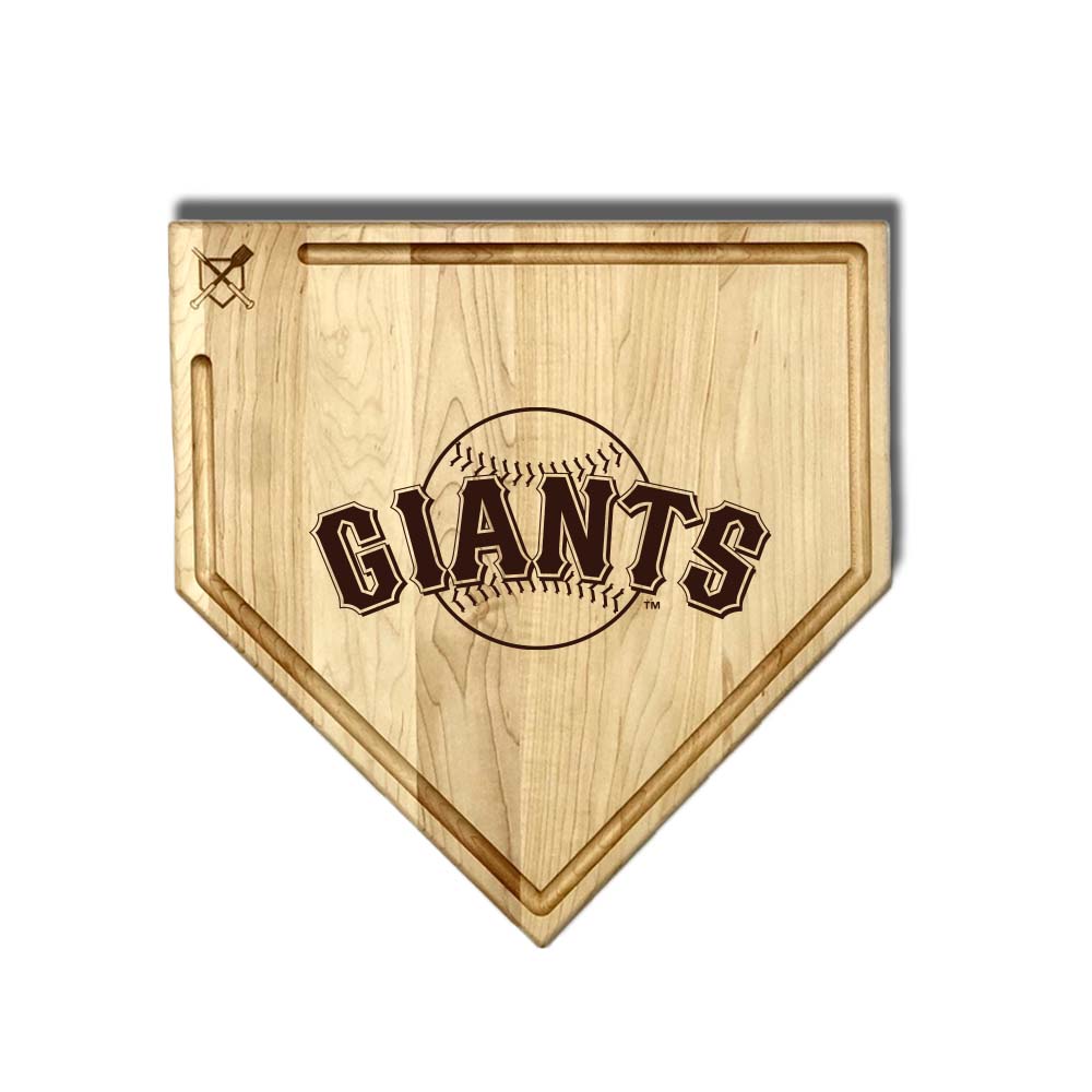 San Francisco Giants Home Plate Cutting Boards | Multiple Sizes | Multiple Designs - Baseball BBQ -