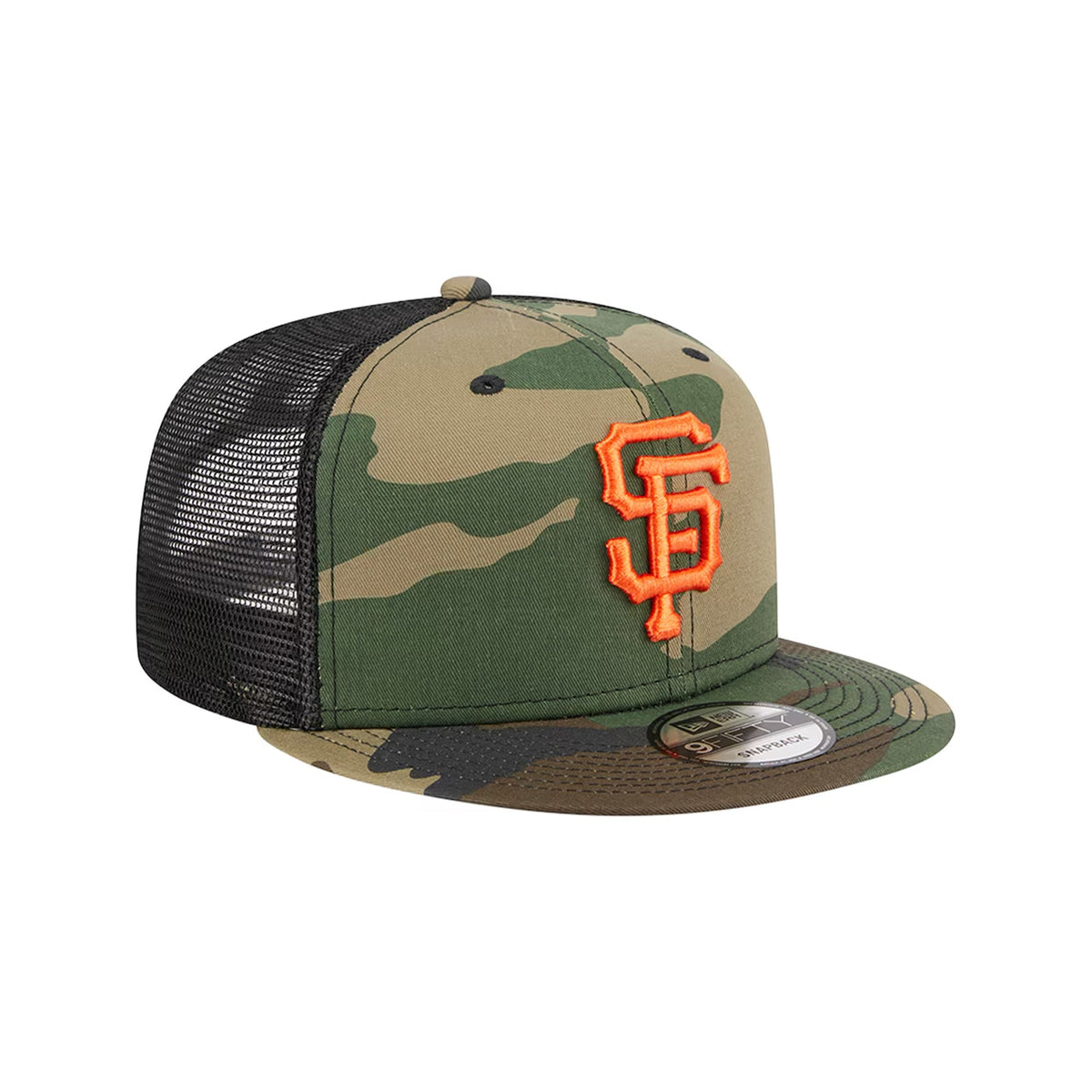 San Francisco Giants Woodland Camo 9FIFTY Snapback Trucker Hat - New Era - 23012641302