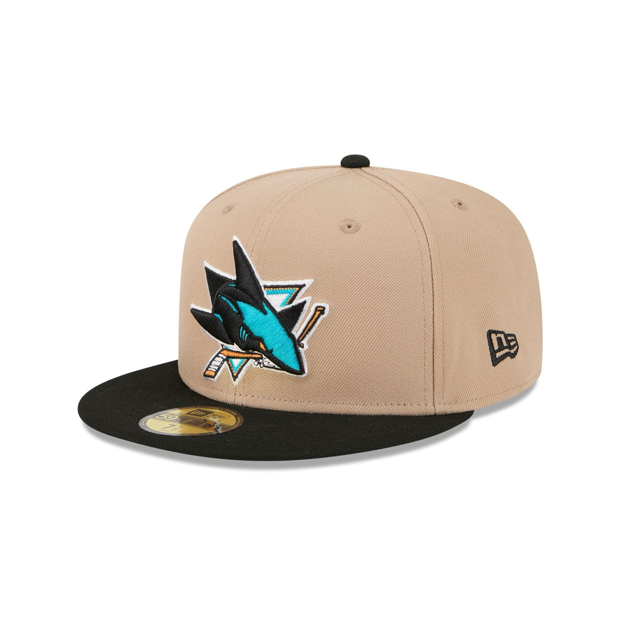 San Jose Sharks Tan & Black 59FIFTY Fitted Hat - New Era -