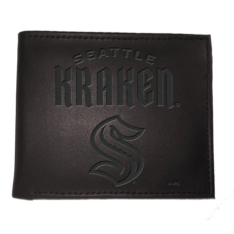 Seattle Kraken, Bi - Fold Wallet, Black - EG Collective - 801946085614