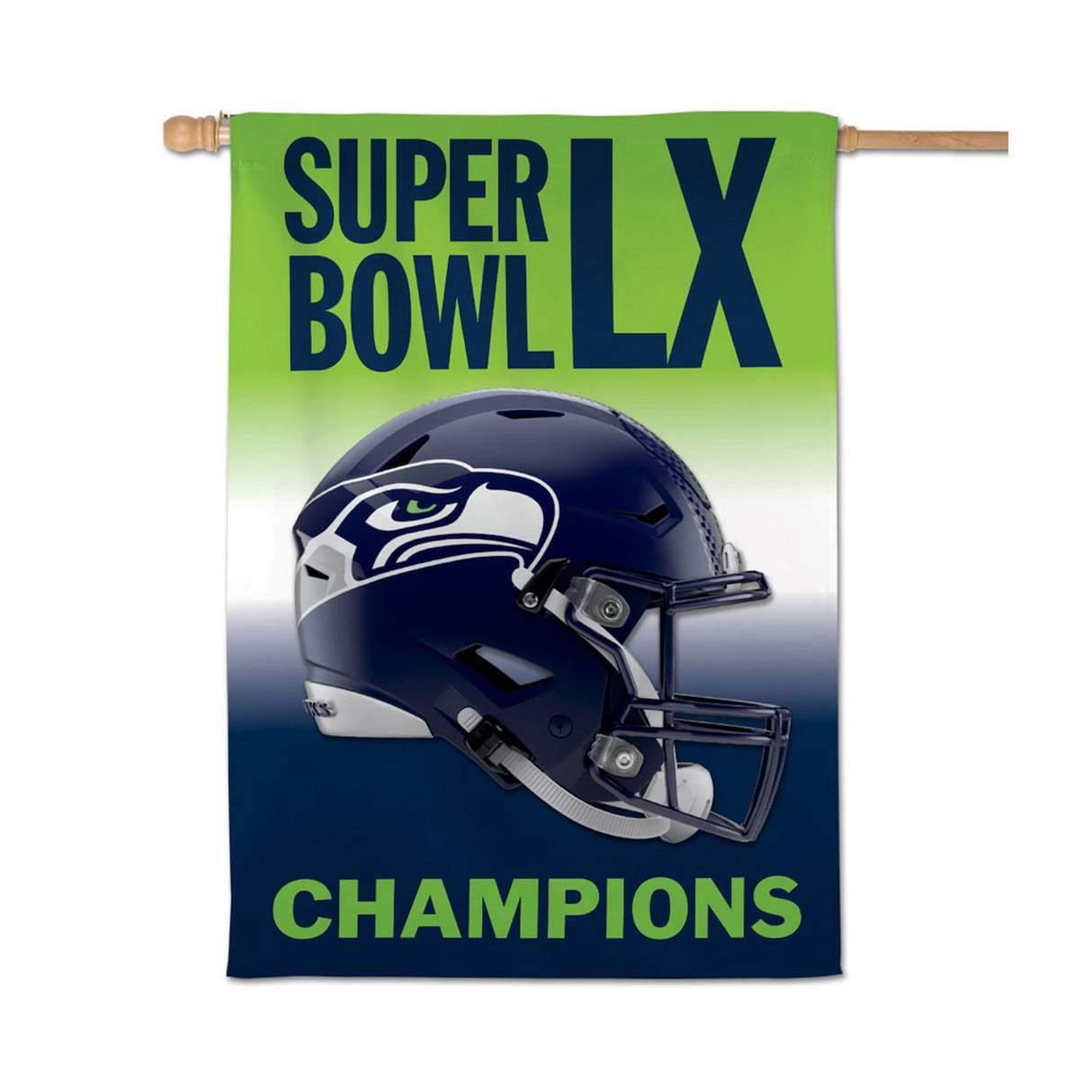 Seattle Seahawks Super Bowl LX Champions Double - Sided 28" x 40" Vertical Banner - Wincraft - 36030813