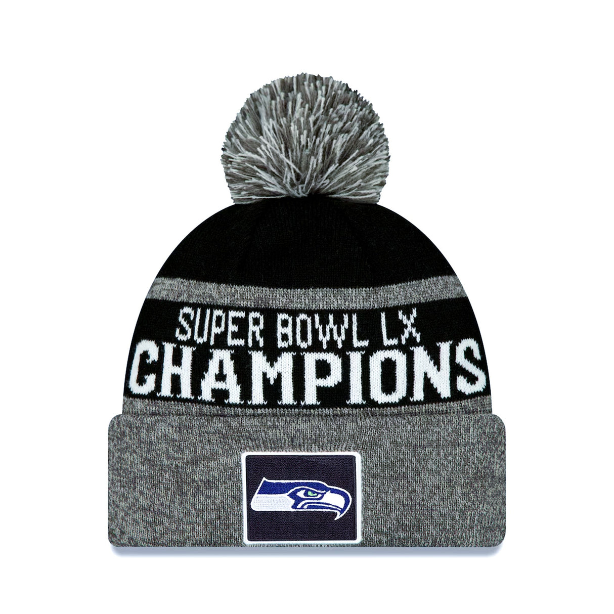 Seattle Seahawks Super Bowl LX Champions Parade Cuffed Knit Pom Beanie - New Era - 36030712803