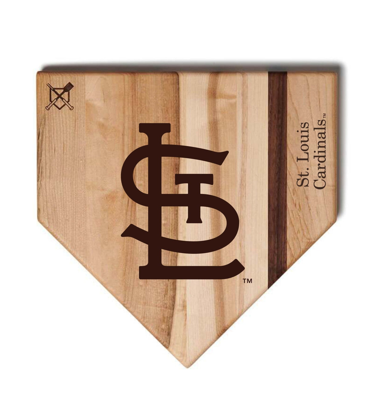 St. Louis Cardinals Home Plate Cutting Boards | Multiple Sizes | Multiple Designs - Baseball BBQ -