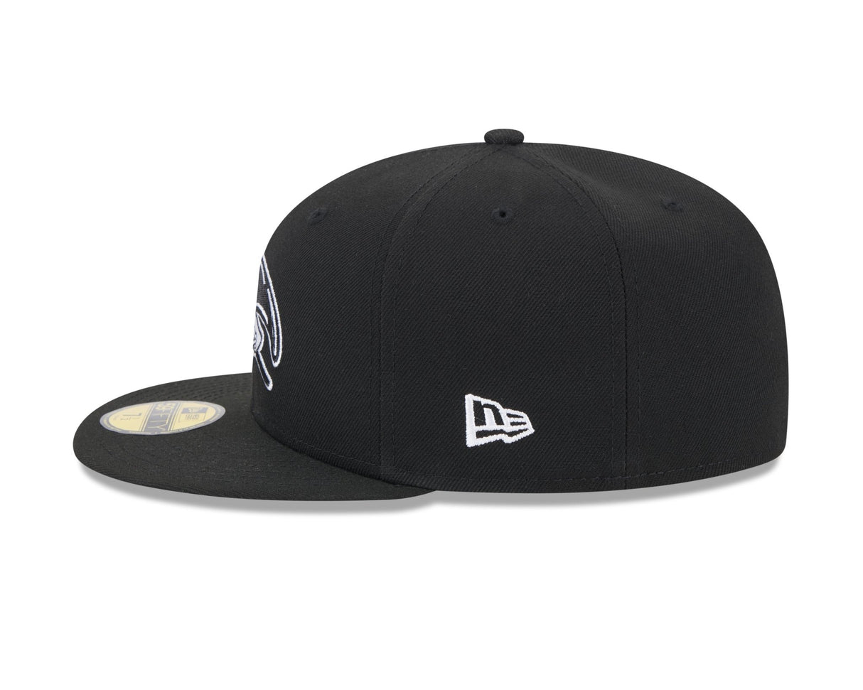 Tampa Bay Rays Black and White 59FIFTY Fitted - New Era -