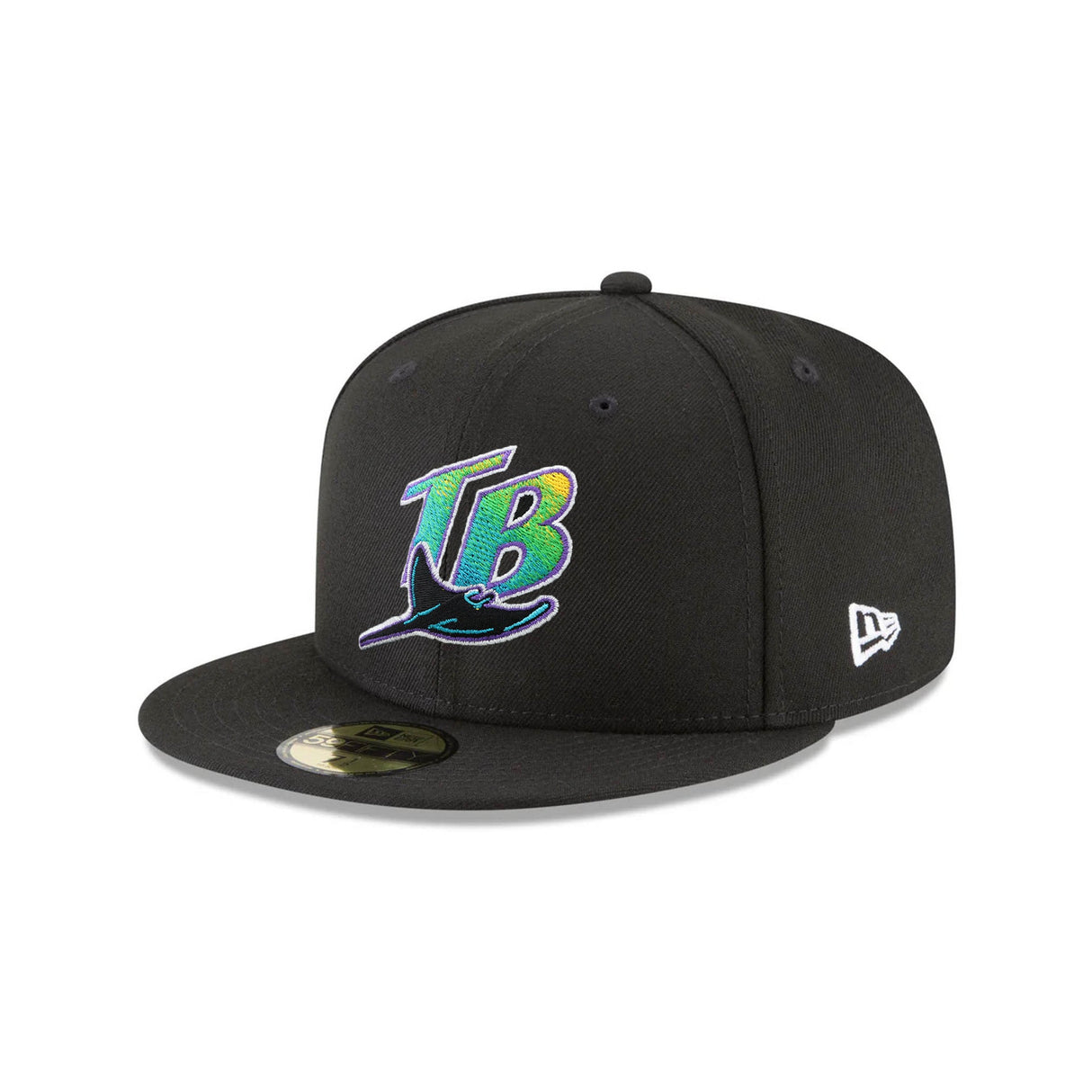 Tampa Bay Rays Inaugural Season 1998 Side Patch Black 59FIFTY Fitted Hat - New Era - 23860540902