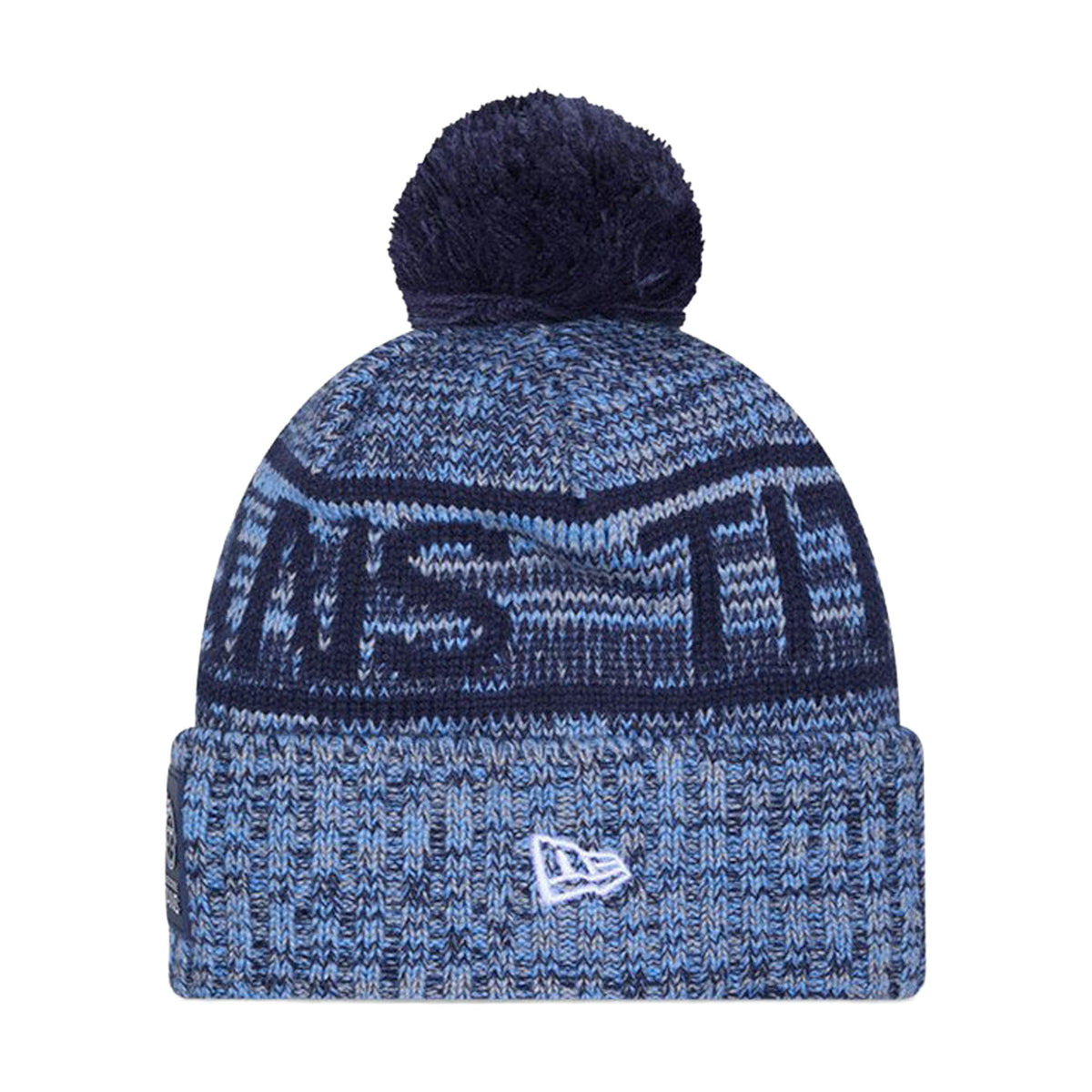 Tennessee Titans Navy/Light Blue Pom Knit Beanie - New Era - 238302130