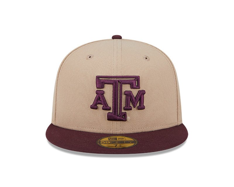 Texas A&M Aggies Khaki & Maroon 59FIFTY Fitted Hat - New Era -