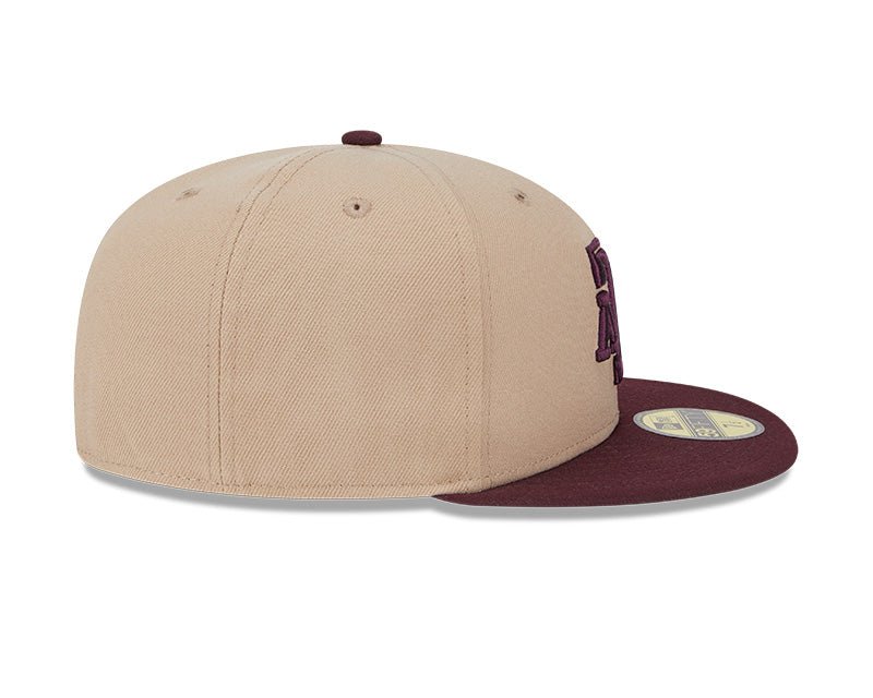 Texas A&M Aggies Khaki & Maroon 59FIFTY Fitted Hat - New Era -