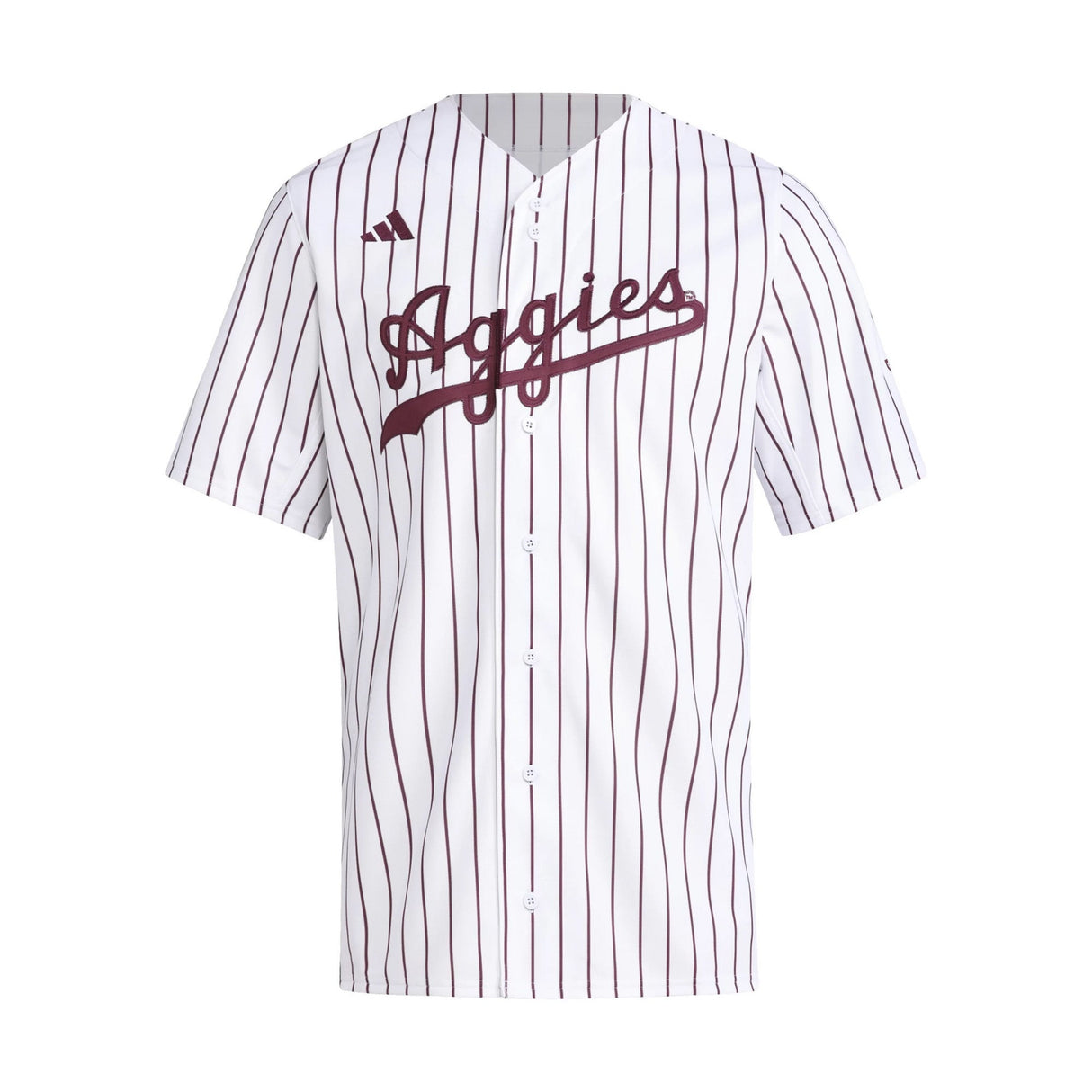 Texas A&M Aggies Pinstripe Replica White Baseball Jersey - Nike - 10420166401