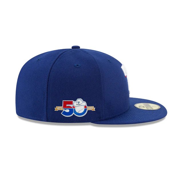 Texas Rangers Blue 50th Anniversary 59FIFTY Fitted Hat - New Era -