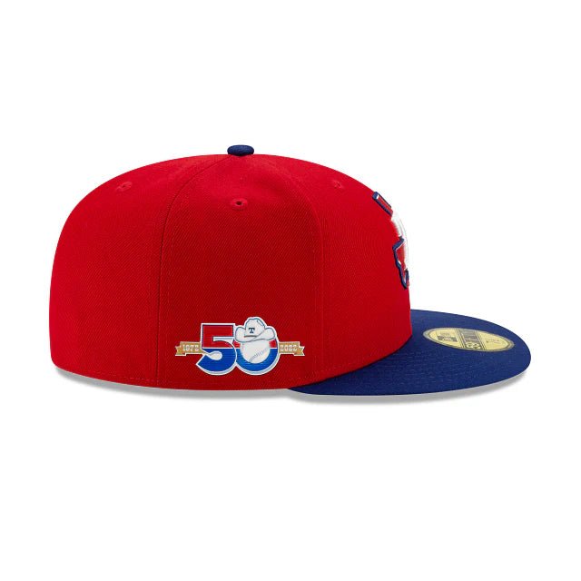 Texas Rangers Red & Blue 50th Anniversary 59FIFTY Fitted Hat - New Era -