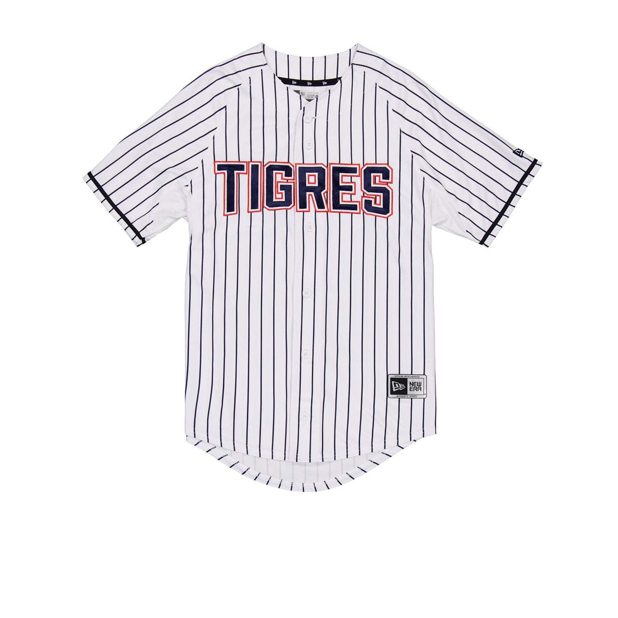 Tigres de Quintana Roo 50th Anniversary White Pinstripe New Era Baseball Jersey - New Era -