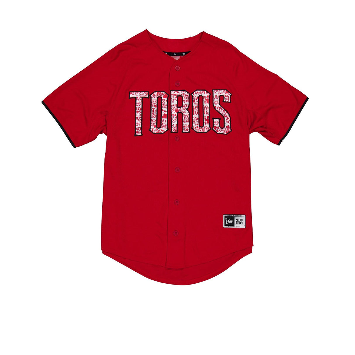Tijuana Toros Red Floral Lettering New Era Baseball Jersey - New Era -