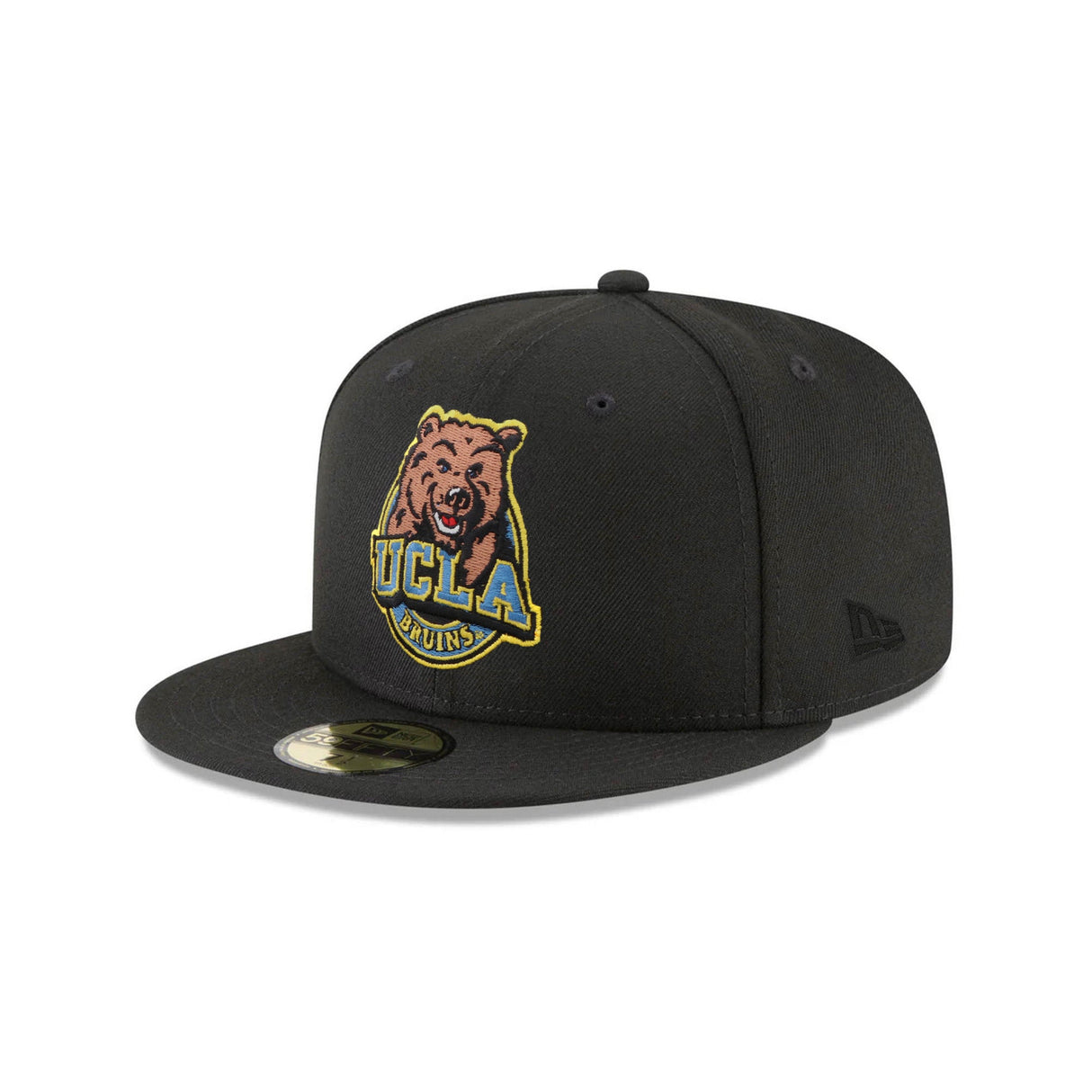 UCLA Bruins Retro Bear Logo Black 59FIFTY Fitted Hat - New Era - 23480366712