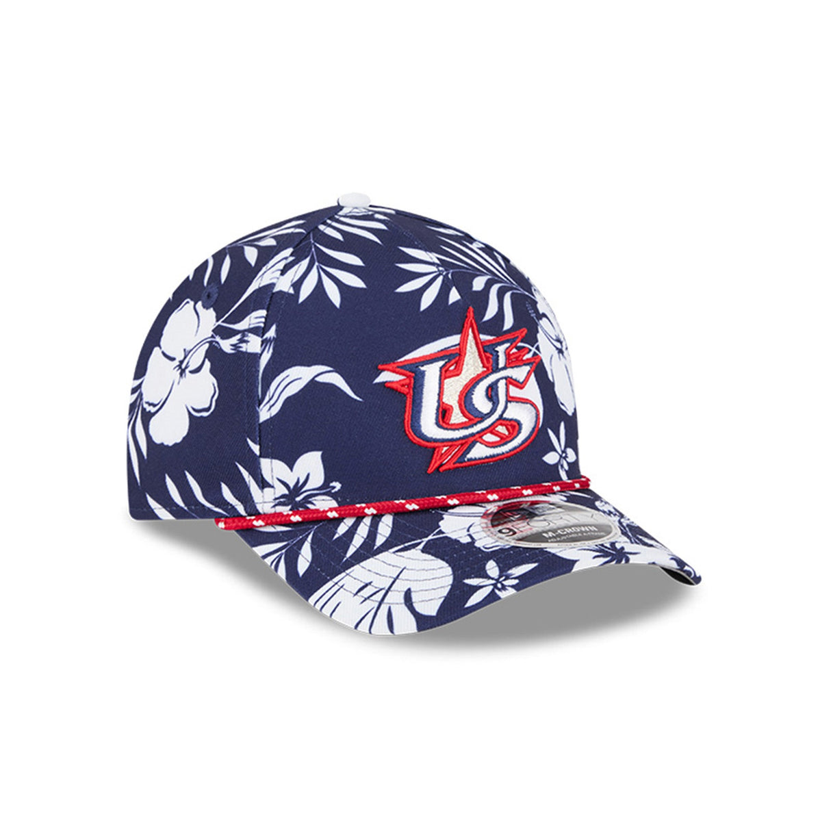 USA World Baseball Classic Floral Print Navy 9FORTY M - Crown Snapback Hat - New Era - 360504719