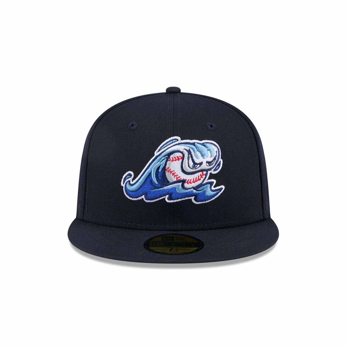 West Michigan Whitecaps Wave Logo Embroidered Navy Fitted Hat - New Era -