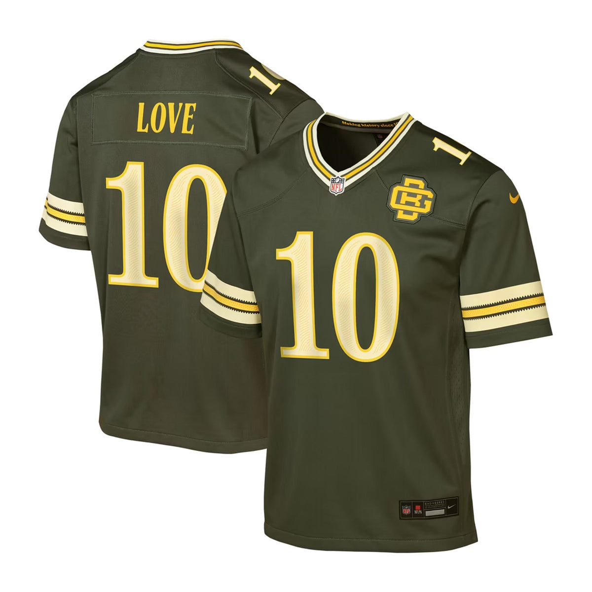 Youth Green Bay Packers Jordan Love 2026 Rivalries Collection Green Game Jersey - Nike - 241801120117