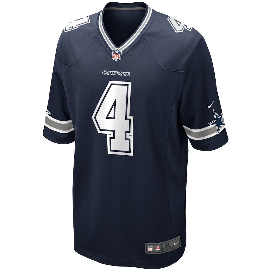 Dallas Cowboys Dak Prescott #4 Nike Navy Game Jersey