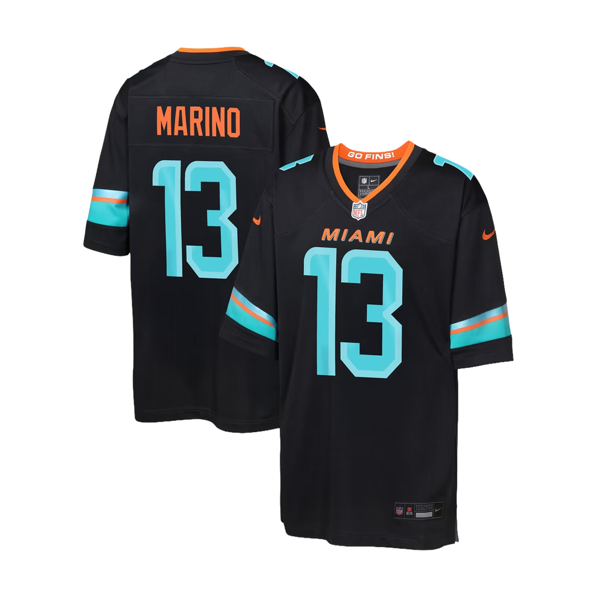Youth Miami Dolphins Dan Marino Pitch Blue 2026 Rivalries Collection Game Jersey