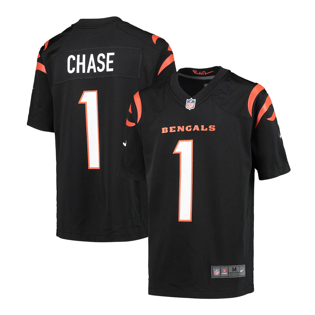 Youth Nike Ja’Marr Chase Cincinnati Bengals Black Game Jersey - Nike - 241801103101