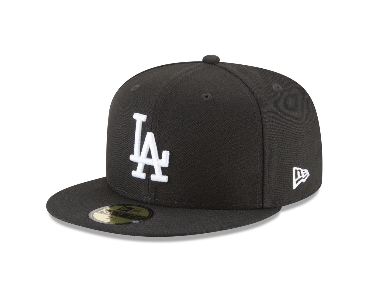 Los Angeles Dodgers Black and White Basic 59FIFTY Fitted