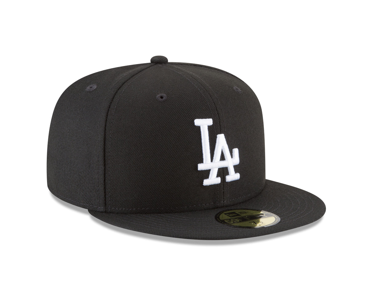 Los Angeles Dodgers Black and White Basic 59FIFTY Fitted