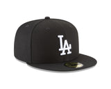 Los Angeles Dodgers Black and White Basic 59FIFTY Fitted