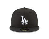 Los Angeles Dodgers Black and White Basic 59FIFTY Fitted
