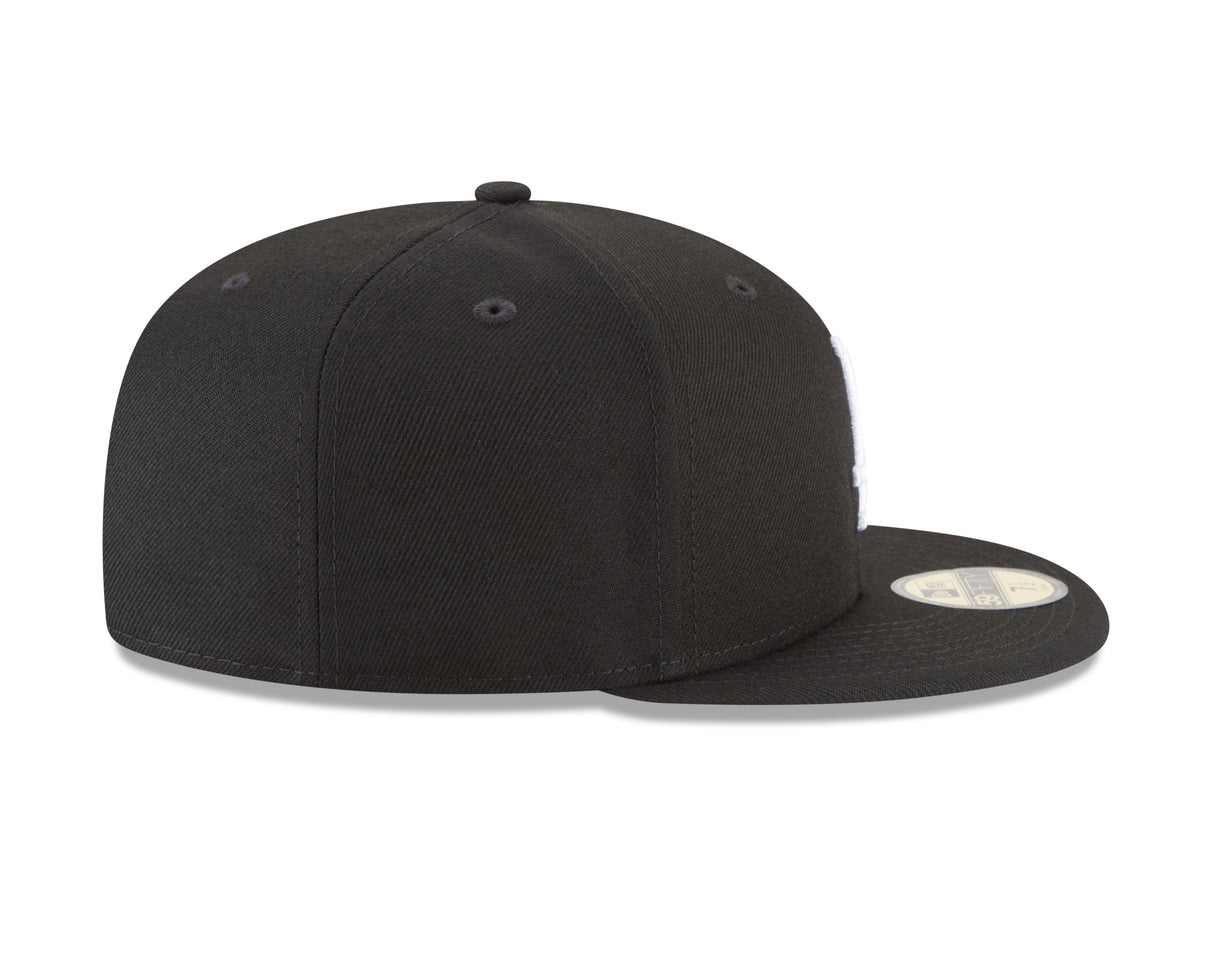 Los Angeles Dodgers Black and White Basic 59FIFTY Fitted