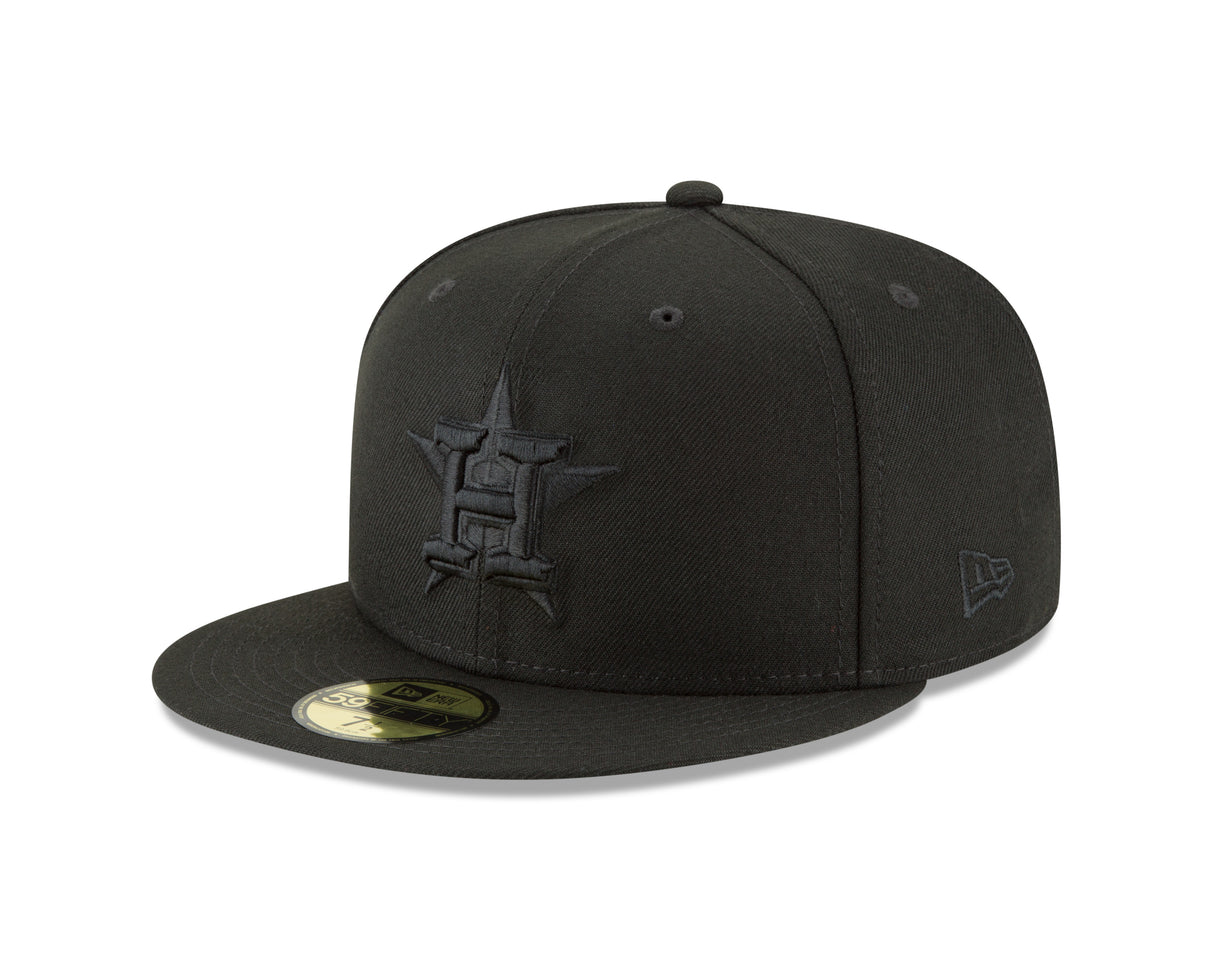 Houston Astros Black on Black 59FIFTY Fitted