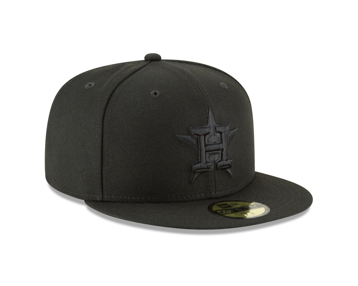 Houston Astros Black on Black 59FIFTY Fitted