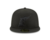 Florida Marlins Black on Black 59FIFTY Fitted