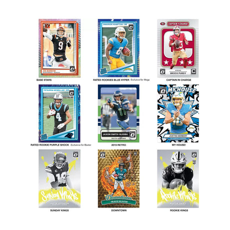 2025 Panini Donruss Optic Football NFL Trading Cards Mega Box 6pk - 42 Cards Total - Panini America - 30020510029
