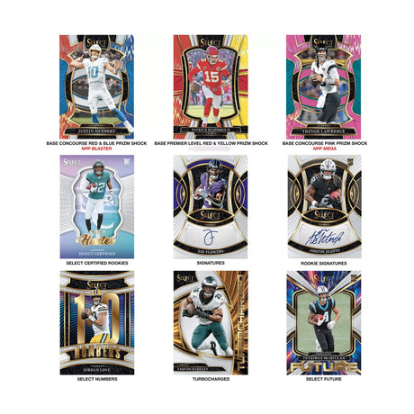 2025 Panini Select Football Trading Cards Purple Blaster Box - 24 Cards Total - Panini America - 30020510027